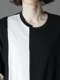 Ground Y�����饦��ɥ磻/C/MOJERSEY COMBINATION TSUJIKIRI SHORT SLEEVED T-SHIRT/BLACKWHITE
