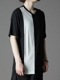 Ground Y�����饦��ɥ磻/C/MOJERSEY COMBINATION TSUJIKIRI SHORT SLEEVED T-SHIRT/BLACKWHITE