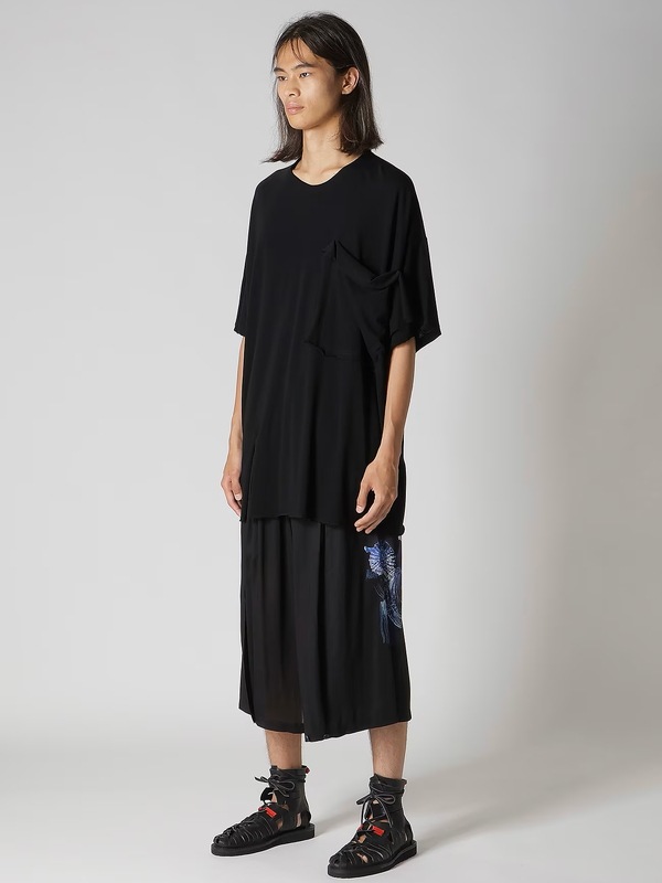 �㴰���Yohji Yamamoto���襦����ޥ��/40/��ǲ�ϥ������å�ŷ�����ե饷�ݥ��å�ȾµA/BLACK