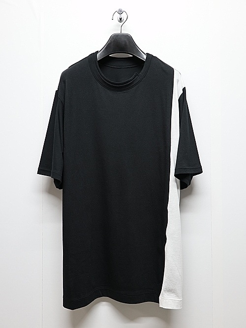 Ground Y�����饦��ɥ磻/C/MO COMBINATION JERSEY MIX T-SHIRT/WHITE