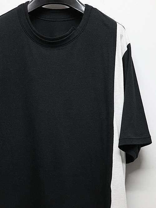 Ground Y�����饦��ɥ磻/C/MO COMBINATION JERSEY MIX T-SHIRT/WHITE