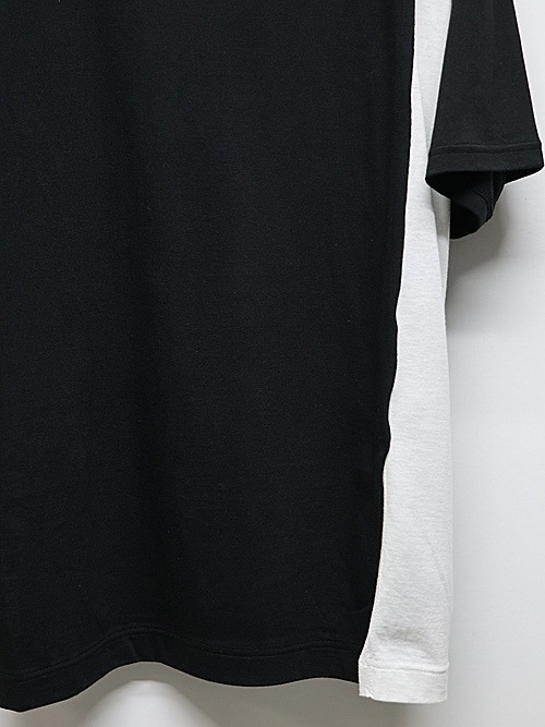 Ground Y�����饦��ɥ磻/C/MO COMBINATION JERSEY MIX T-SHIRT/WHITE