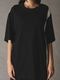 Ground Y�����饦��ɥ磻/C/MO COMBINATION JERSEY MIX T-SHIRT/WHITE