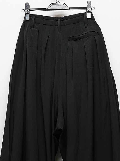 Ground Y�����饦��ɥ磻/TA/PE CREPE DE CHINE BALLOON PANTS/BLACK