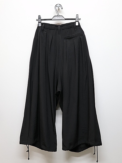 Ground Y�����饦��ɥ磻/TA/PE CREPE DE CHINE BALLOON PANTS/BLACK