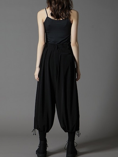 Ground Y�����饦��ɥ磻/TA/PE CREPE DE CHINE BALLOON PANTS/BLACK
