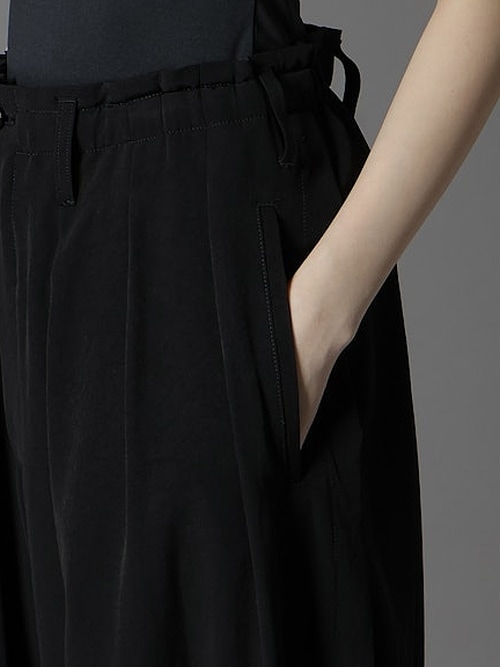 Ground Y�����饦��ɥ磻/TA/PE CREPE DE CHINE BALLOON PANTS/BLACK