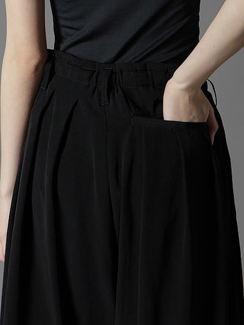 Ground Y�����饦��ɥ磻/TA/PE CREPE DE CHINE BALLOON PANTS/BLACK