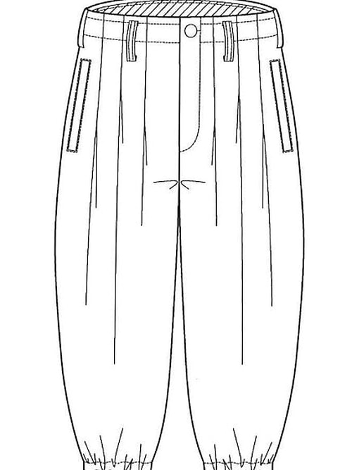 Ground Y�����饦��ɥ磻/TA/PE CREPE DE CHINE BALLOON PANTS/BLACK