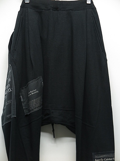 �㴰���nude:masahiko maruyama ���̡���:�ޥ��ҥ��ޥ���/DROP CROTCH SWEAT PANTS w/PRINTED PATCHES/Black