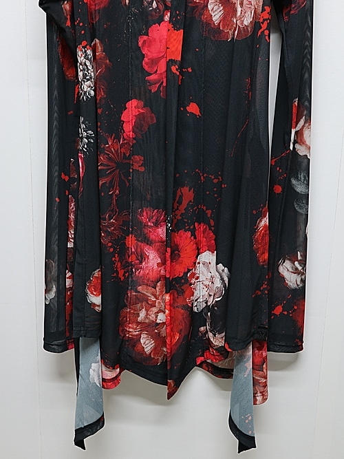 (ͽ���ʡ�5��6������ͽ��/kiryuyrik������奦����奦/Flora Mesh Dolman Sleeve Cardigan/Black