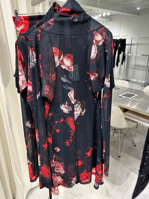 (ͽ���ʡ�5��6������ͽ��/kiryuyrik������奦����奦/Flora Mesh Dolman Sleeve Cardigan/Black