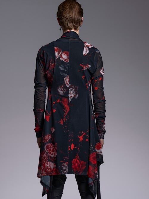 (ͽ���ʡ�5��6������ͽ��/kiryuyrik������奦����奦/Flora Mesh Dolman Sleeve Cardigan/Black