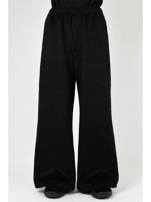 LAD MUSICIANå ߥ塼/SHAGGY SWEAT WIDE FLARE PANTS/BLACK