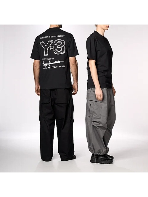 Y-3磻꡼/M MERCH SS TEE/BLACK