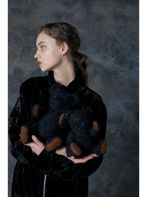 SALE50%OFF/Ground Y饦ɥ磻/Big plaid Teddy bear large/BLACK.
