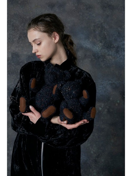 SALE50%OFF/Ground Y饦ɥ磻/Big plaid Teddy bear large/BLACK.
