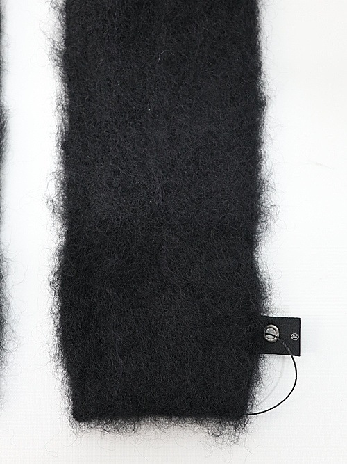 wjk֥른/mohair shaggy knit hand warmer/all black