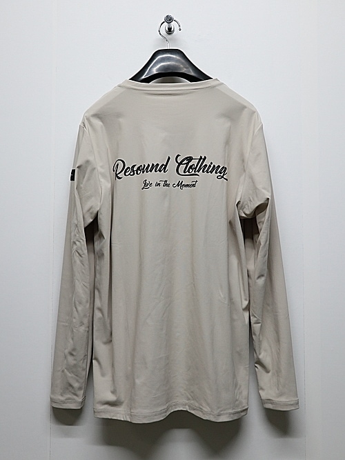 RESOUND CLOTHING���ꥵ����ɥ���������/LOOSE FIT BACK PT nylon longsleave Tee/GREYGE