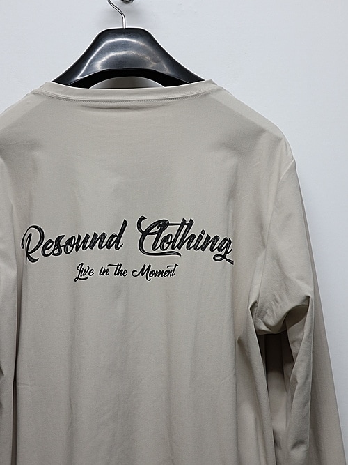 RESOUND CLOTHING���ꥵ����ɥ���������/LOOSE FIT BACK PT nylon longsleave Tee/GREYGE