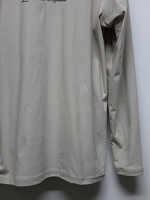 RESOUND CLOTHING���ꥵ����ɥ���������/LOOSE FIT BACK PT nylon longsleave Tee/GREYGE