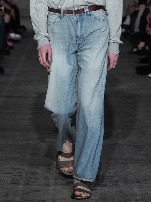 ATTACHMENT�������å�����/11OZ DENIM  WIDE JEANS/L.NAVY