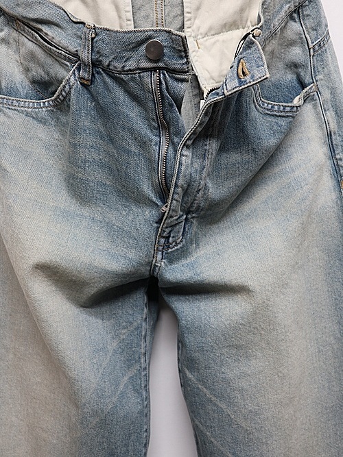 ATTACHMENT�������å�����/11OZ DENIM  WIDE JEANS/L.NAVY