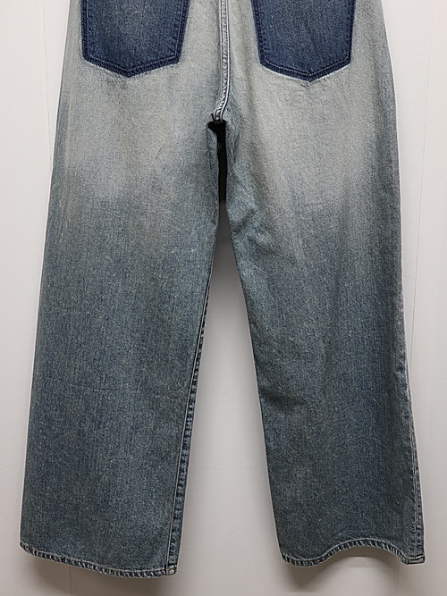 ATTACHMENT�������å�����/11OZ DENIM  WIDE JEANS/L.NAVY