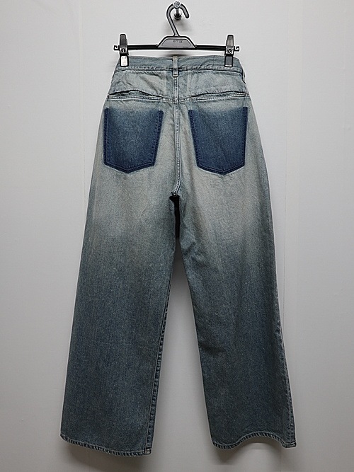 ATTACHMENT�������å�����/11OZ DENIM  WIDE JEANS/L.NAVY