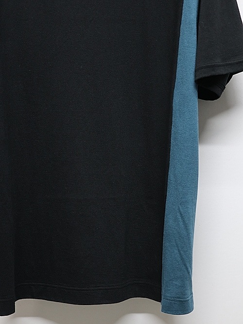 Ground Y�����饦��ɥ磻/C/MO COMBINATION JERSEY MIX T-SHIRT/BLUE