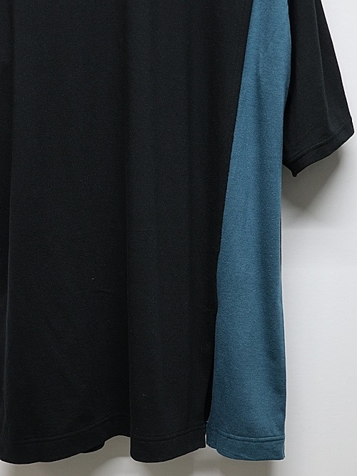 Ground Y�����饦��ɥ磻/C/MO COMBINATION JERSEY MIX T-SHIRT/BLUE