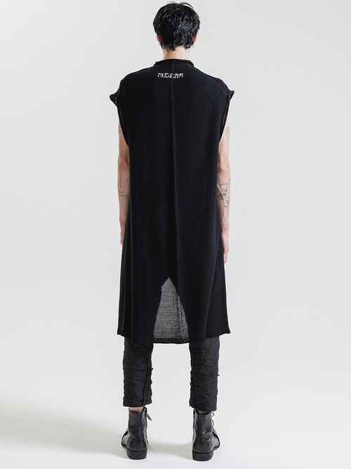 �㴰���nude:masahiko maruyama ���̡���:�ޥ��ҥ��ޥ���/3GG Cotton 3GG SLEEVELESS KNIT CARDIGAN/Black