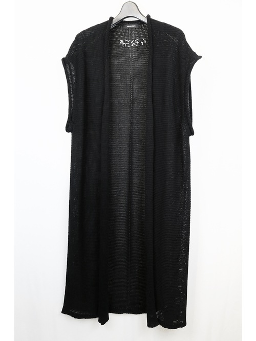 �㴰���nude:masahiko maruyama ���̡���:�ޥ��ҥ��ޥ���/3GG Cotton 3GG SLEEVELESS KNIT CARDIGAN/Black