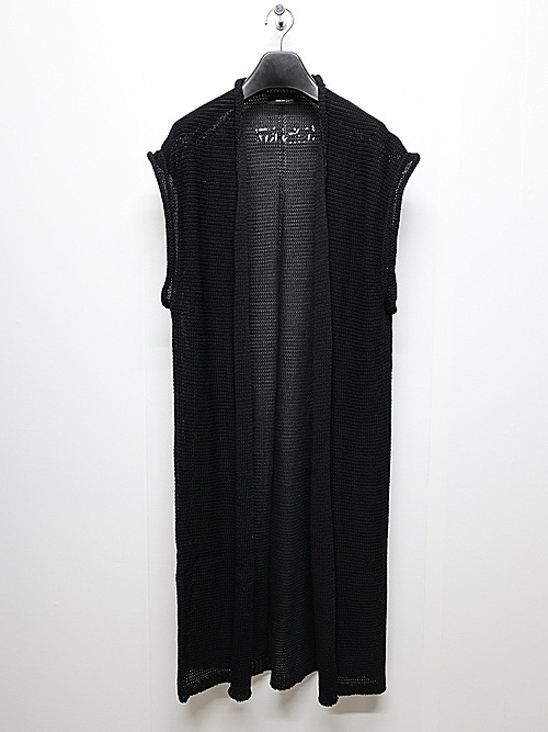 �㴰���nude:masahiko maruyama ���̡���:�ޥ��ҥ��ޥ���/3GG Cotton 3GG SLEEVELESS KNIT CARDIGAN/Black