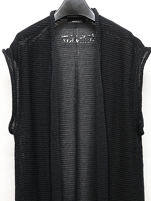�㴰���nude:masahiko maruyama ���̡���:�ޥ��ҥ��ޥ���/3GG Cotton 3GG SLEEVELESS KNIT CARDIGAN/Black