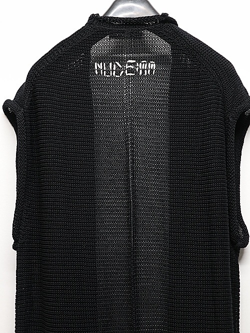 �㴰���nude:masahiko maruyama ���̡���:�ޥ��ҥ��ޥ���/3GG Cotton 3GG SLEEVELESS KNIT CARDIGAN/Black