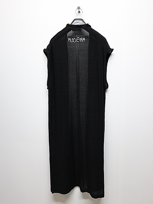 �㴰���nude:masahiko maruyama ���̡���:�ޥ��ҥ��ޥ���/3GG Cotton 3GG SLEEVELESS KNIT CARDIGAN/Black