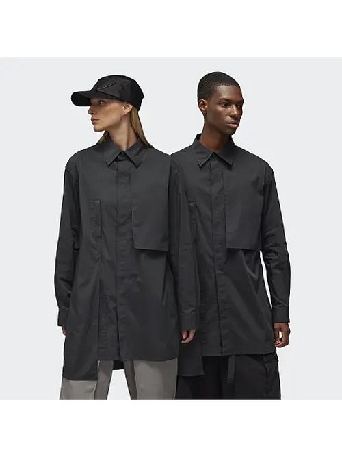 Y-3磻꡼/COTTON SHIRT/BLACK