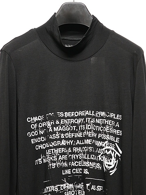 JULIUSꥦ/CUPRO/COTTON JERSEY CUT & SEWN6/BLACK