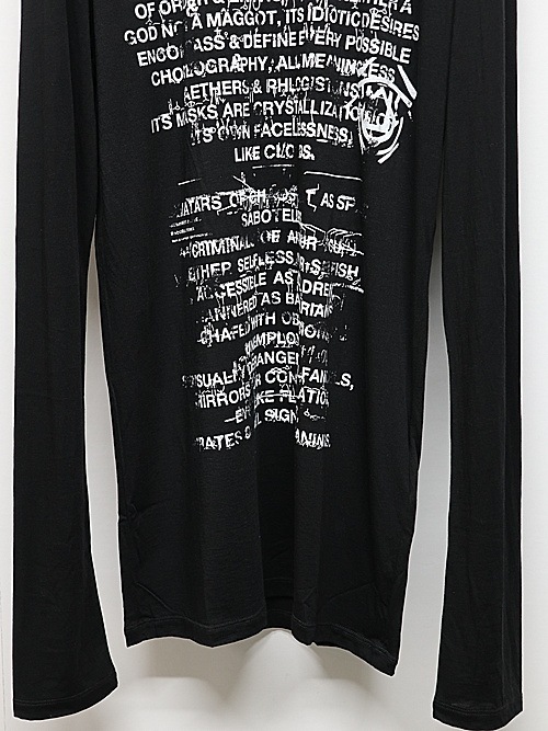 JULIUSꥦ/CUPRO/COTTON JERSEY CUT & SEWN6/BLACK