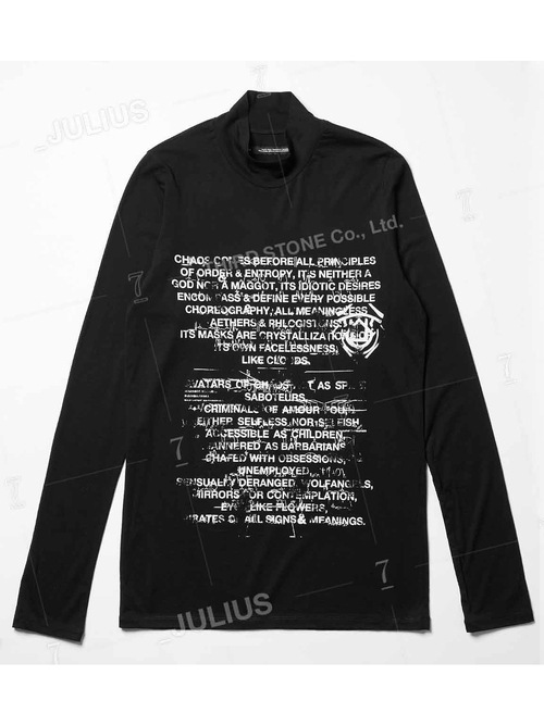 (ͽ)78ͽ/JULIUSꥦ/CUPRO/COTTON JERSEY CUT & SEWN6/BLACK