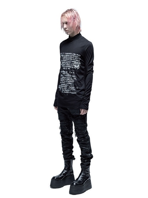 (ͽ)78ͽ/JULIUSꥦ/CUPRO/COTTON JERSEY CUT & SEWN6/BLACK