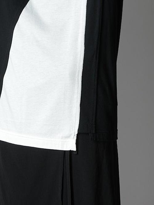 Ground Y饦ɥ磻/C/MOJERSEY COMBINATION TSUJIKIRI LONG SLEEVED T-SHIRT/BLACKWHITE