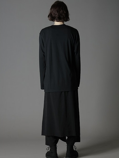 Ground Y饦ɥ磻/C/MOJERSEY COMBINATION TSUJIKIRI LONG SLEEVED T-SHIRT/BLACKWHITE