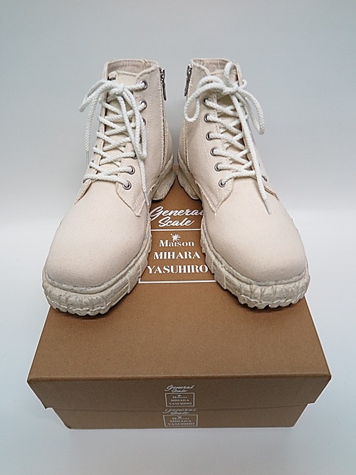 Maison MIHARA YASUHIRO���᥾�� �ߥϥ�䥹�ҥ�/PAST sole Canvas Boots/WHT.
