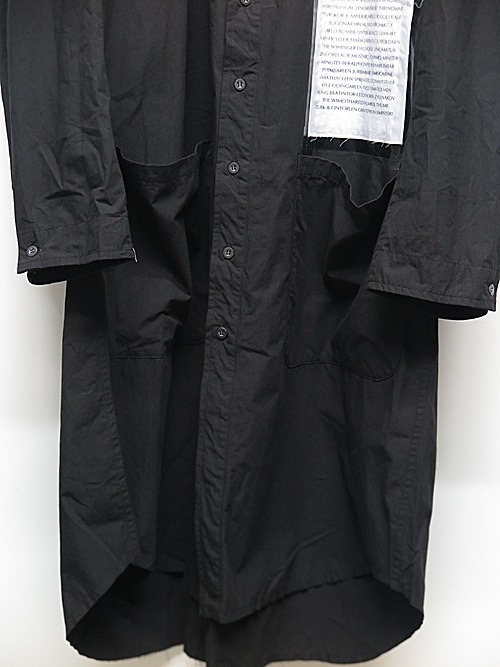 �㴰���nude:masahiko maruyama ���̡���:�ޥ��ҥ��ޥ���/LONG SHIRT COAT WITH MULTI PATCHES (POSTER PRINT)/Black