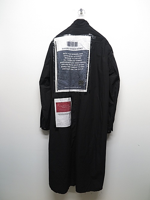 �㴰���nude:masahiko maruyama ���̡���:�ޥ��ҥ��ޥ���/LONG SHIRT COAT WITH MULTI PATCHES (POSTER PRINT)/Black