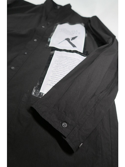�㴰���nude:masahiko maruyama ���̡���:�ޥ��ҥ��ޥ���/LONG SHIRT COAT WITH MULTI PATCHES (POSTER PRINT)/Black