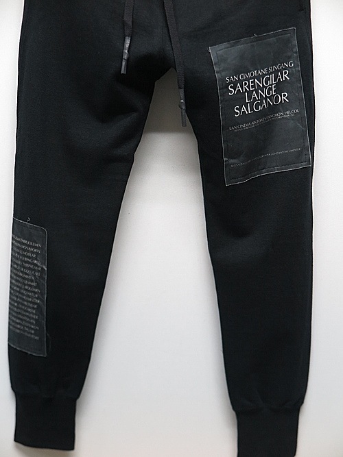 �㴰���nude:masahiko maruyama ���̡���:�ޥ��ҥ��ޥ���/SLIM SWEAT PANTS w/PRINTED PATCHES/Black
