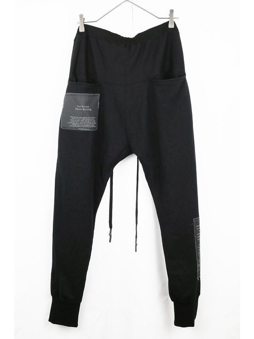 �㴰���nude:masahiko maruyama ���̡���:�ޥ��ҥ��ޥ���/SLIM SWEAT PANTS w/PRINTED PATCHES/Black